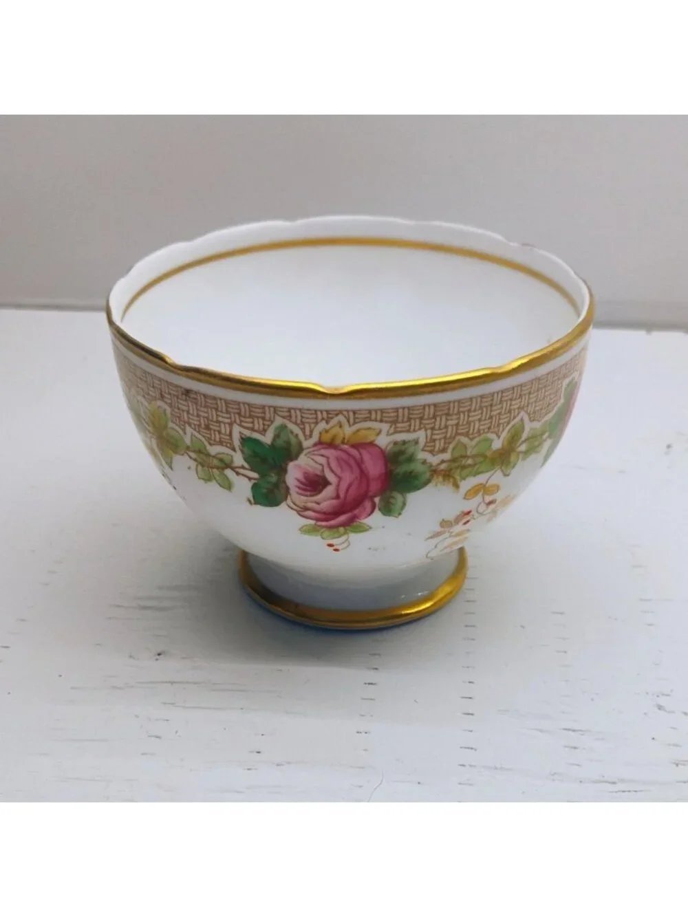 Vtg Collingwoods England Pink Rose Sugar Creamer Pitcher Set